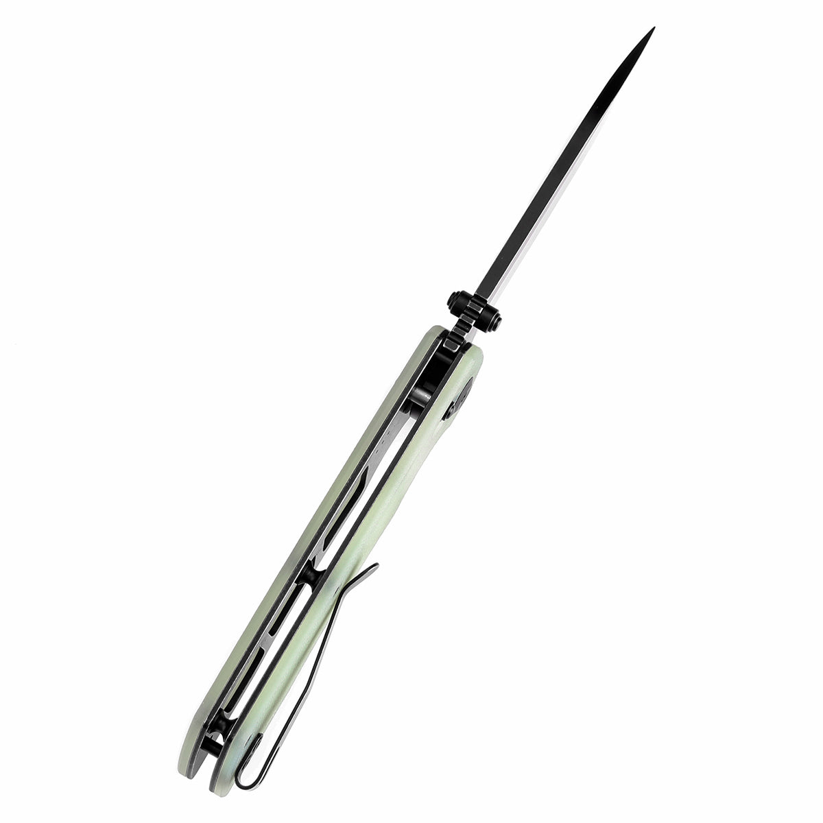 Tenable Kryo T1001V4 Blackwash 14C28N Blade Jade G10 Handle Crossbar Lock Folding Knife