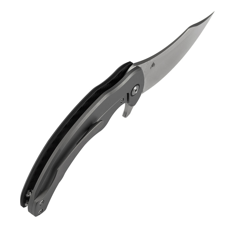 Kansept Gilgamesh K1128A1 CPM-S35VN Blade Carbon Fiber & G10 with Titanium Handle Frame Lock Folding Knife