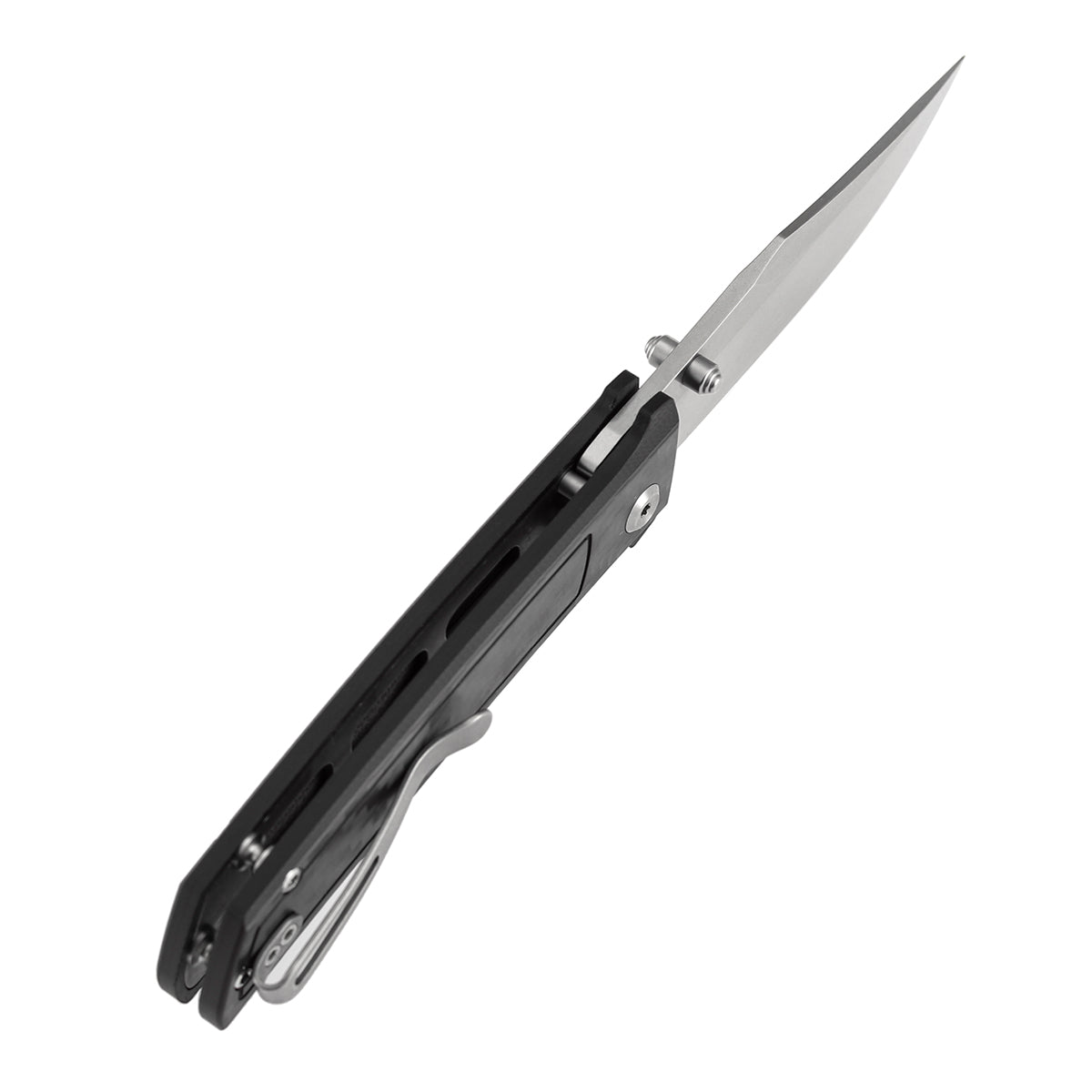 Tenable Bison B2108A4 Stonewashed Nitro-V Blade Twill Carbon FIber & G10 Handle Liner Lock Folding Knife