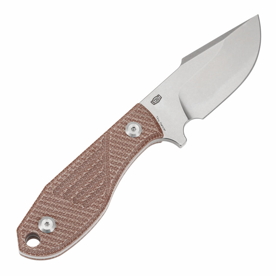 Tenable Tiny Dancer G014A5 D2 Blade Brown Micarta Handle Fixed Blade