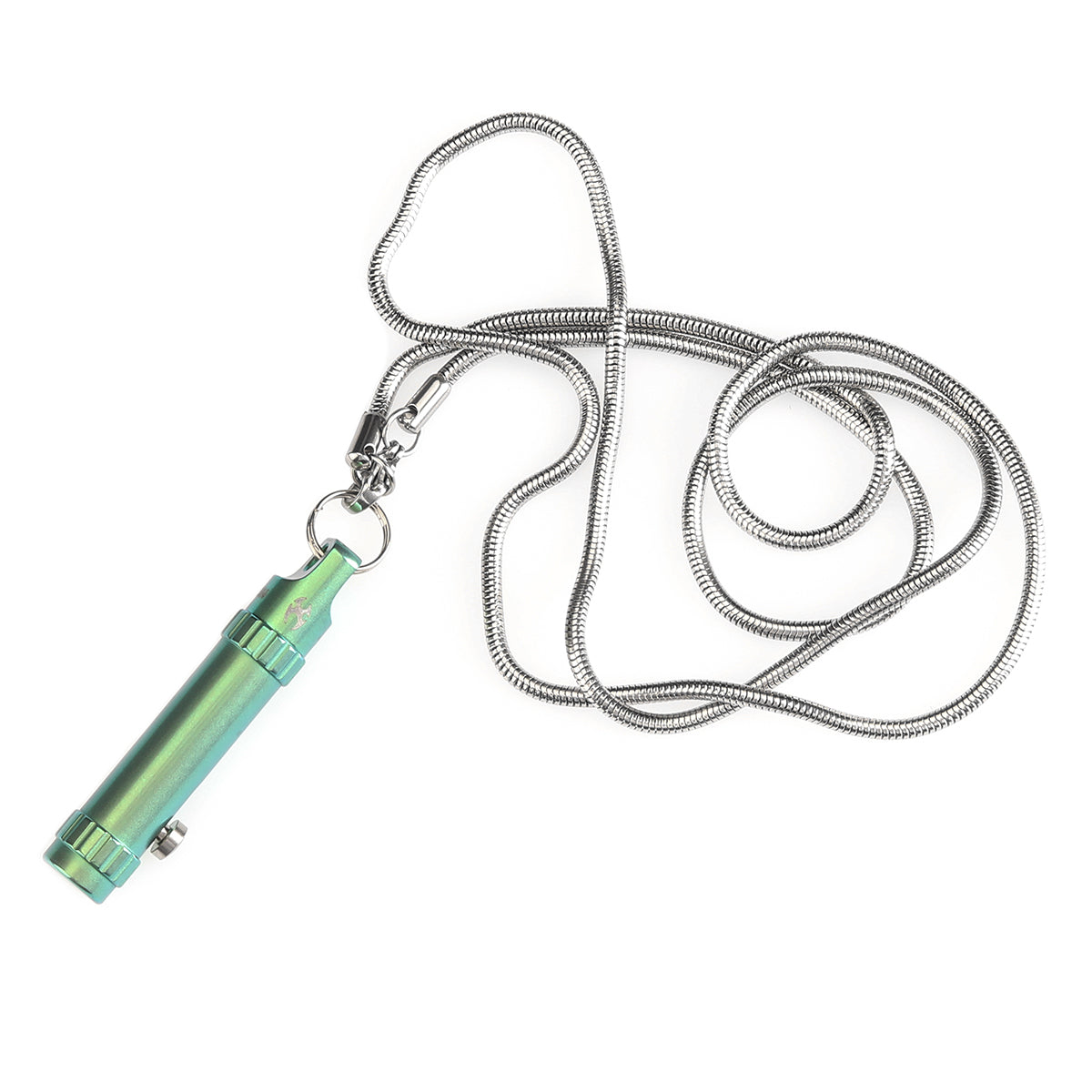 Kansept EDC Bolt Fidget G013A4 Green Titanium with Bolt Mechanism for Stress Relieving with Key Chain for Lanyard Hole