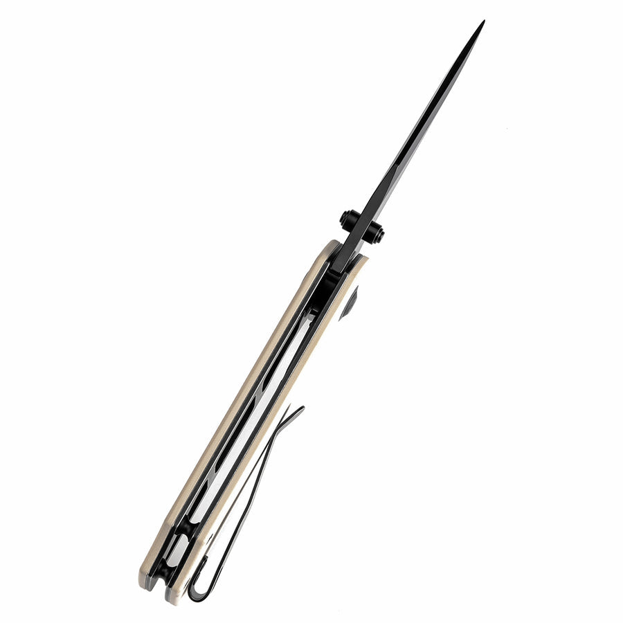 Tenable Fermi T1122A1 14C28N Blade White G10 Handle Liner Lock