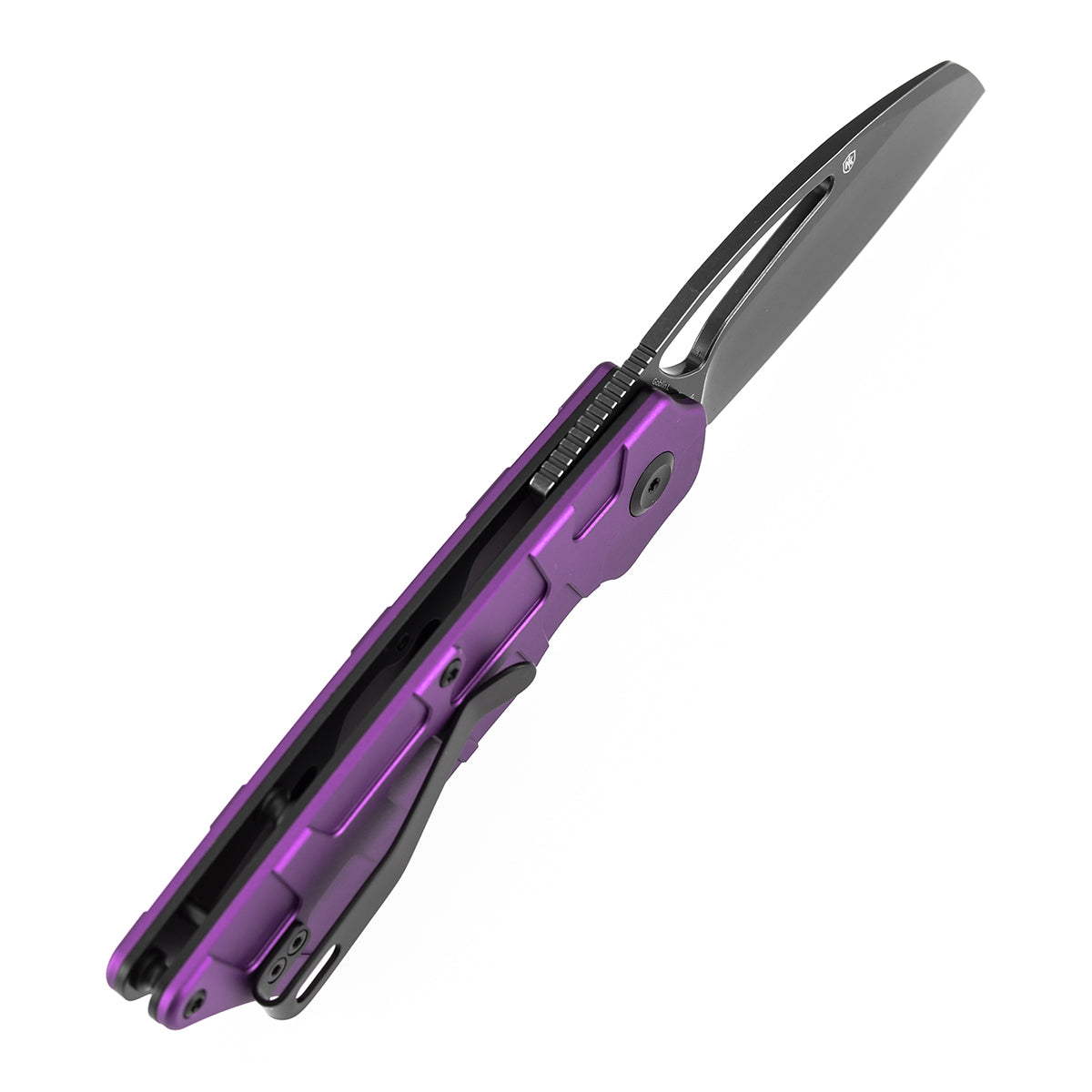 Tenable Goblin L B3016A3 Blackwash 14C28N Blade Purple Anodized Aluminum Handle Liner Lock Folding Knife