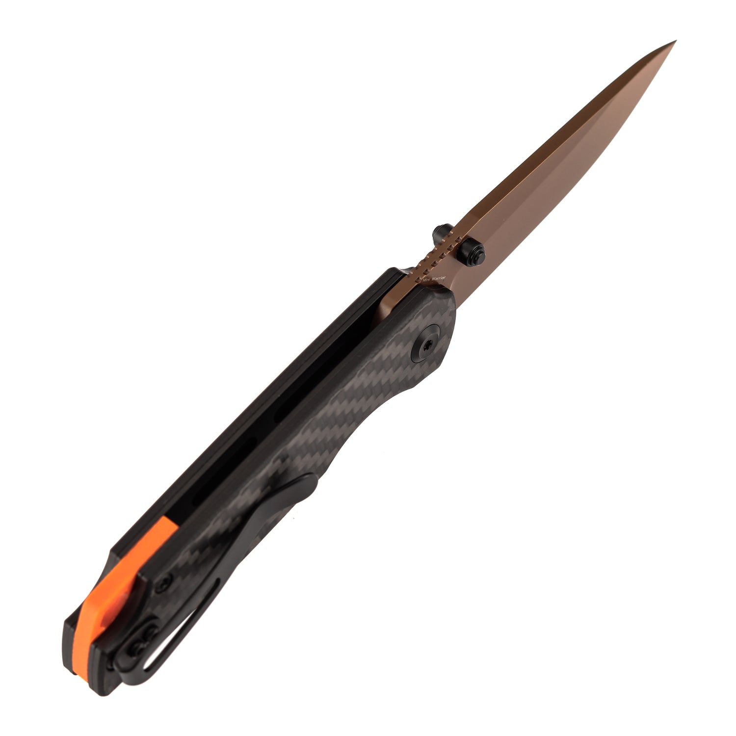 Tenable Mini Warrior B2005A4 Rose Gold Nitro-V Blade Twill Carbon Fiber & G10 Handle Liner Lock Folding Knife