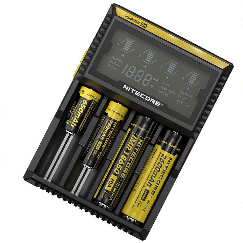 Nitecore D4 Battery Charger LCD Intelligent Charger Li-ion 12V Battery Charger