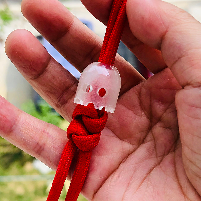 SnakeSword White Luminous Resin Knife lanyard beads Knives lanyard beads