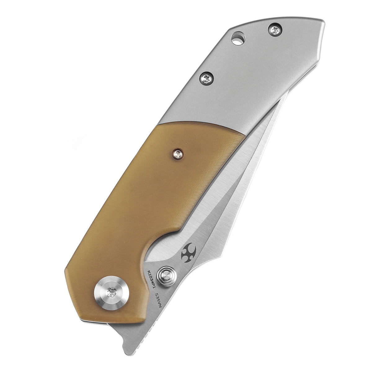 Kansept Fenrir K1034P1 Flipper Knife CPM-S35VN Blade Titanium+Ultem Handle Edc Knife Liner Lock