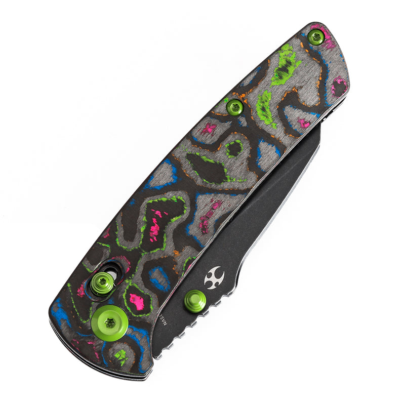 Kansept Main Street K1015M3 CPM-S35VN Blade 80S Camo Carbon Fiber Handle Crossbar Lock Folding Knife