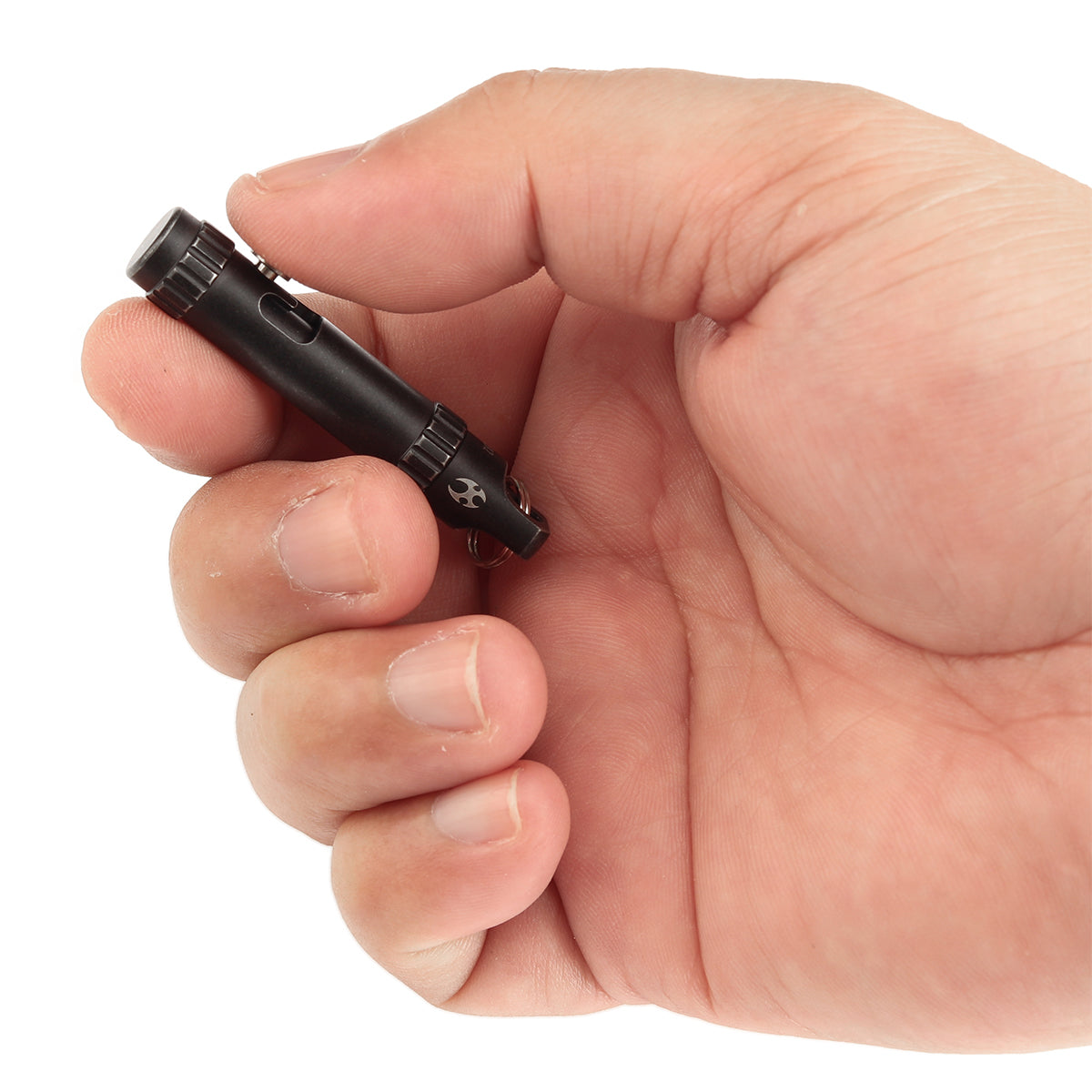 Kansept EDC Bolt Fidget G013A2 Black Titanium with Bolt Mechanism for Stress Relieving with Key Chain for Lanyard Hole