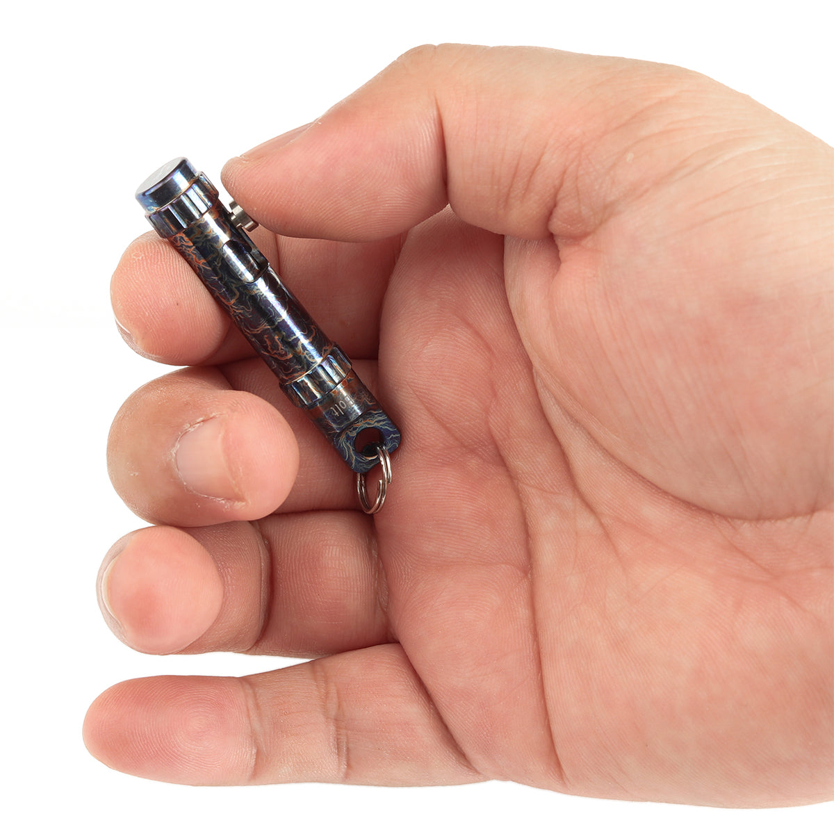 Kansept EDC Bolt Fidget G013A6 Lightning Strike Titanium with Bolt Mechanism for Stress Relieving with Key Chain for Lanyard Hole