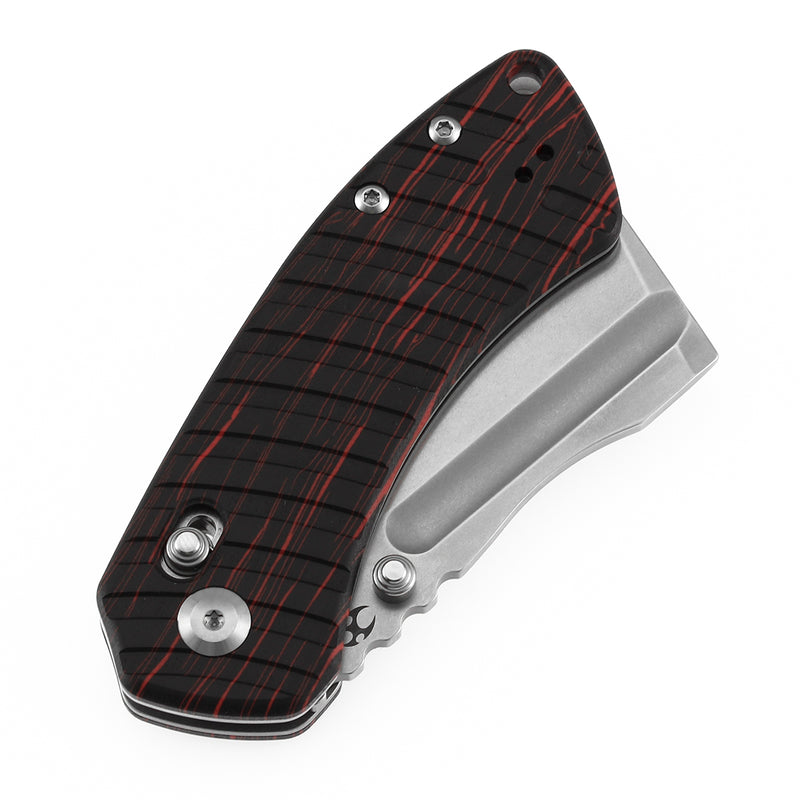 Kansept Korvid V TE2030V6 Stonewashed D2 Blade G-mascus Handle Crossbar Lock Folding Knife