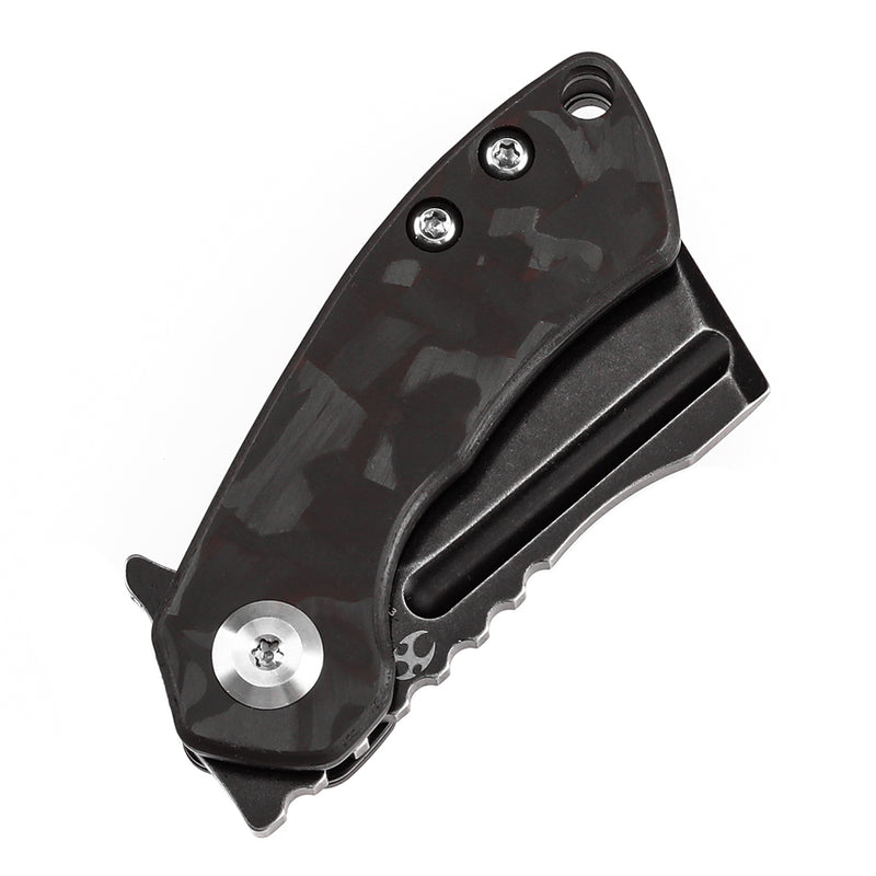Kansept Mini Korvid K3030A13 Flipper Knife CPM S35VN Blade Carbon Fiber Handle Liner Lock