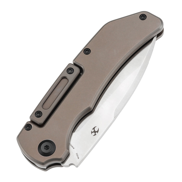 KANSEPT Hazard K1104H4 CPM-S35VN Blade Bronze Anodized and Stonewashed Titanium Handle Bali Lock Knife