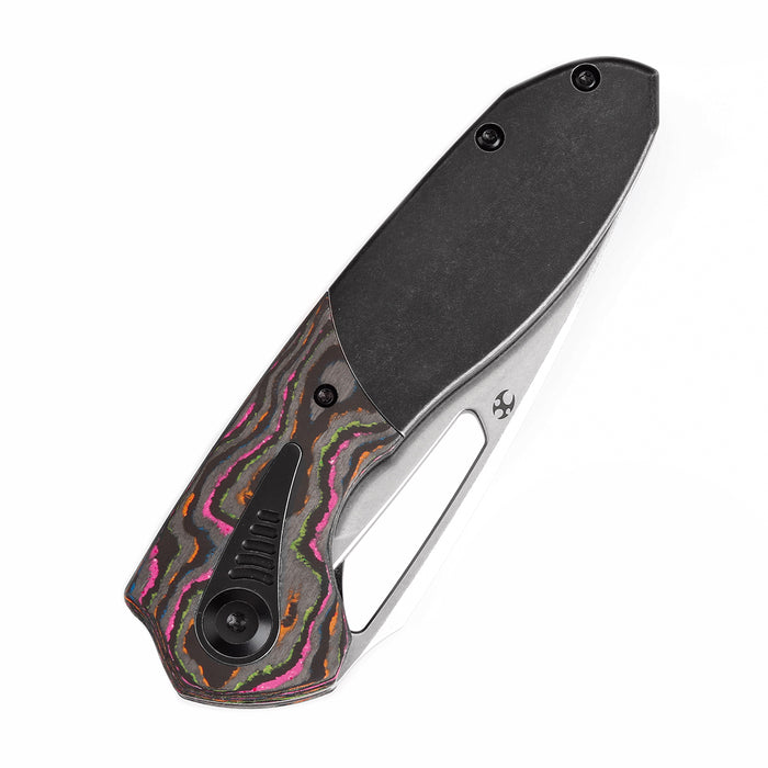 KANSEPT Thoth K1075A1 CPM 20CV Blade Titanium and 80S Camo Carbon Handle Bolster Lock