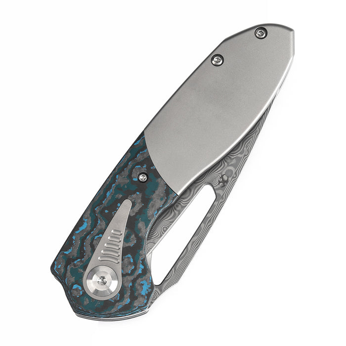 KANSEPT Thoth K1075A2 CPM 20CV Blade Titanium and 80S Camo Carbon Handle Bolster Lock