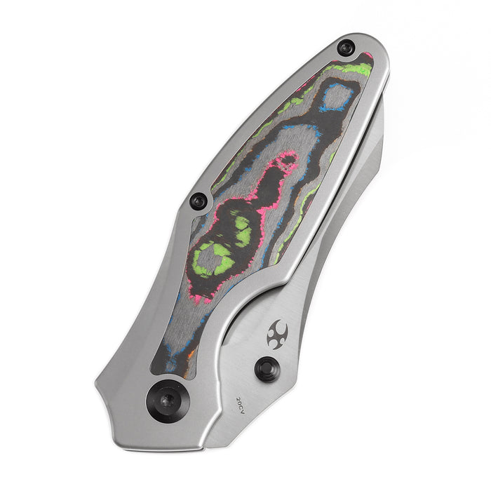 KANSEPT Baba Yaga K1074A4 CPM 20CV Blade Titanium with 80S Camo Carbon Inlay Handle Frame Lock