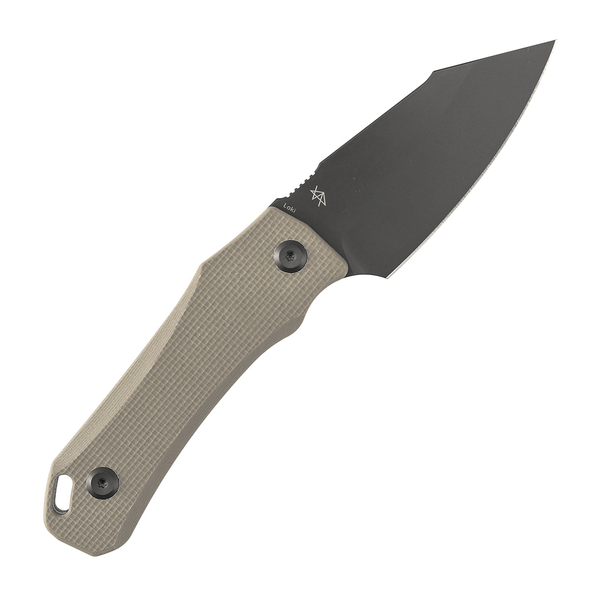Tenable Loki G1058A1 Gray TiCn Coated D2 Blade Light Sand G10 Handle Fixed Blade Knife