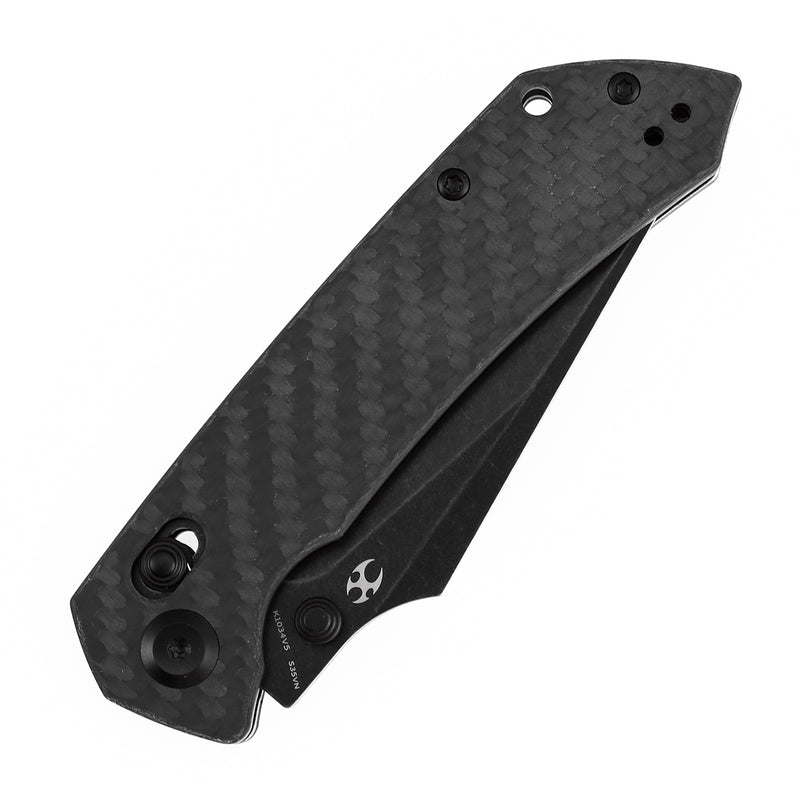 KANSEPT Fenrir K1034V5 CPM-S35VN Blade Twill Cabrbon Fiber Handle Crossbar Lock Knife