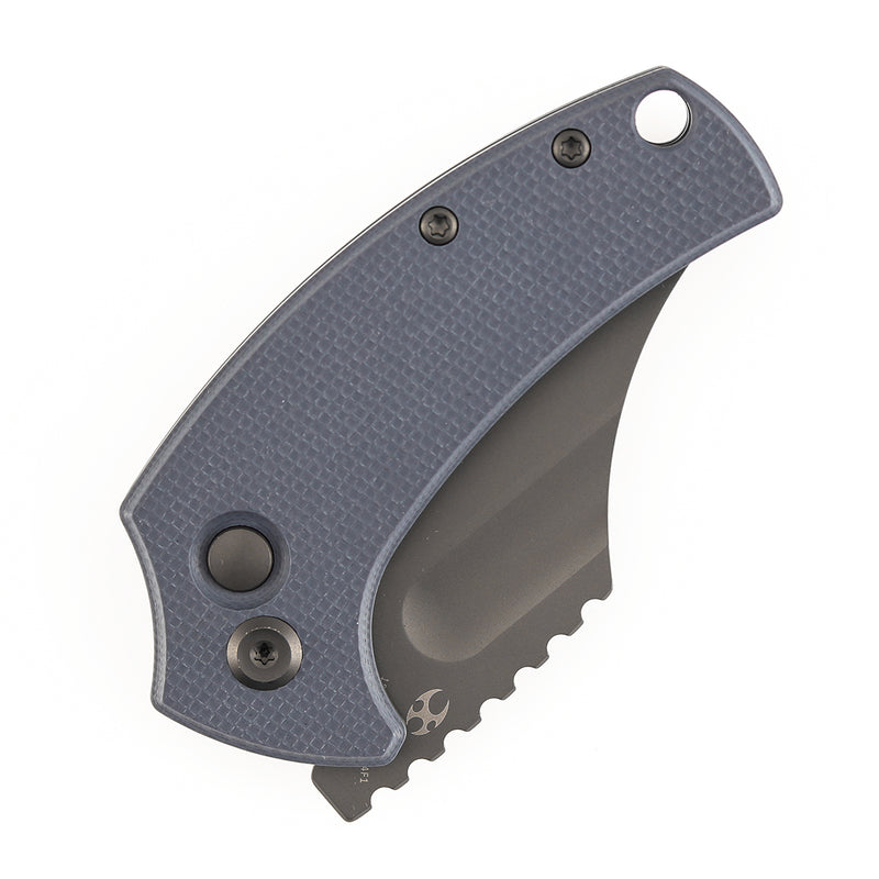 Kansept Wasp T2144F1 Gray TiCn Coated 154CM Blade Light Gray G10 Handle Button Lock Folding Knife
