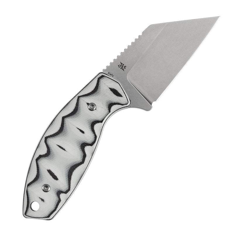 Kansept Siafu G016A4 D2 Blade Black & White G10 Handle Fixed Blade Knife