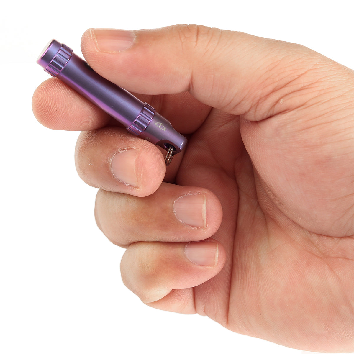 Kansept EDC Bolt Fidget G013A5 Purple Titanium with Bolt Mechanism for Stress Relieving with Key Chain for Lanyard Hole