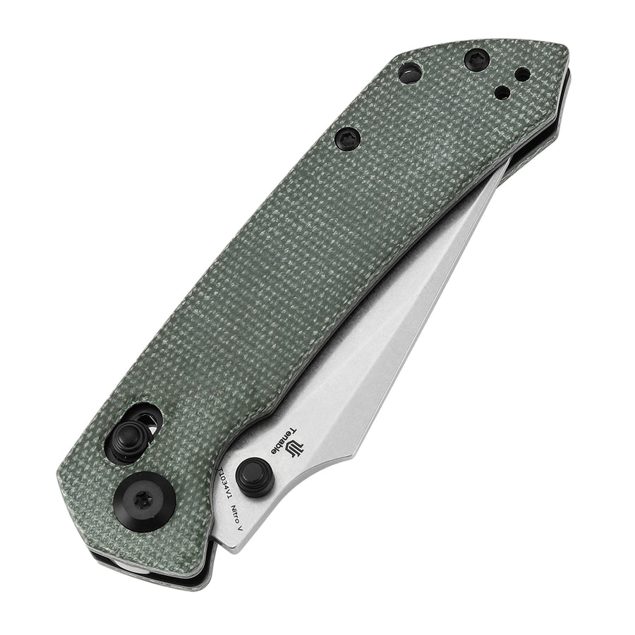 Tenable Fenrir T1034V1 Nitro-V Blade Micarta Handle Cross Bar Lock