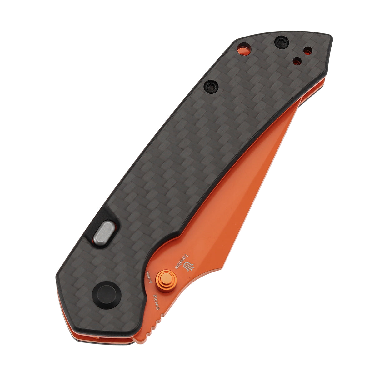 Tenable Fenrir B1034H5 Nitro-V Blade Twill Carbon Fiber Handle Top Liner Lock Folding Knife