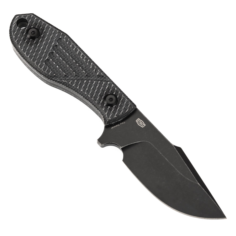 Tenable Tiny Dancer G014A4 Blackwash D2 Blade Black Micarta Handle Fixed Blade