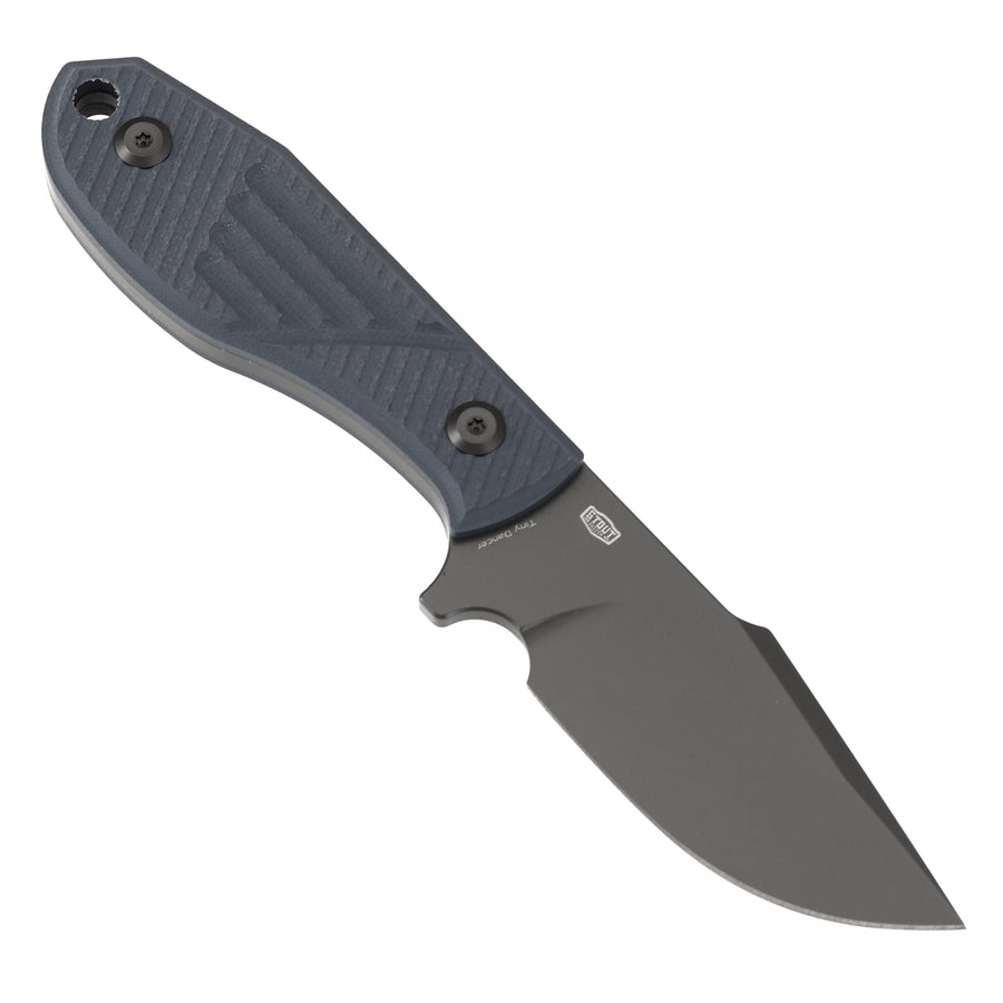 Tenable Tiny Dancer G014A3 Gray TiCn Coated D2 Blade Gray G10 Handle Fixed Blade