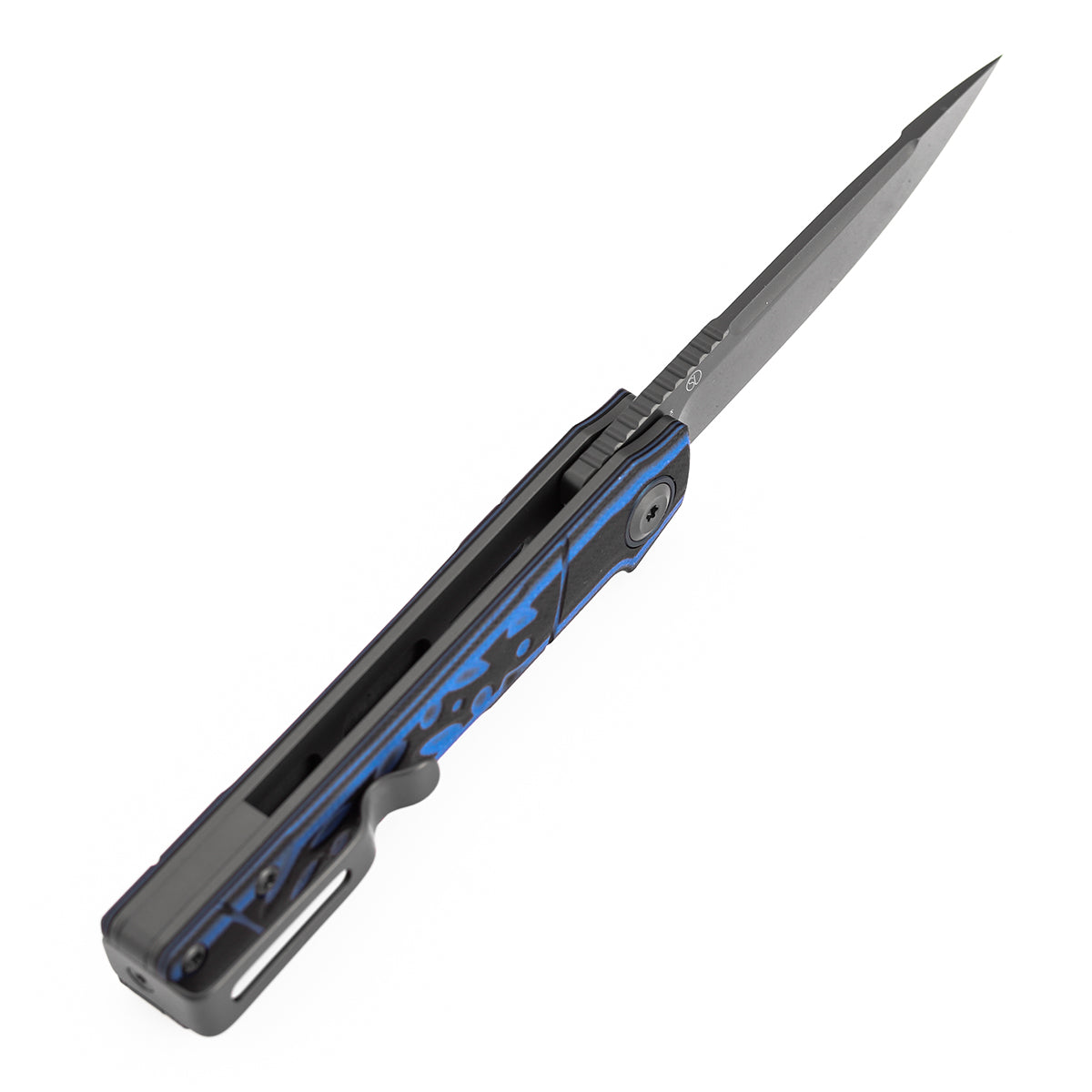 Tenable Kitpu B2123A1 Gray TiCn Coated Nitro-V Blade Blue & Black G10 Handle Liner Lock Folding Knife