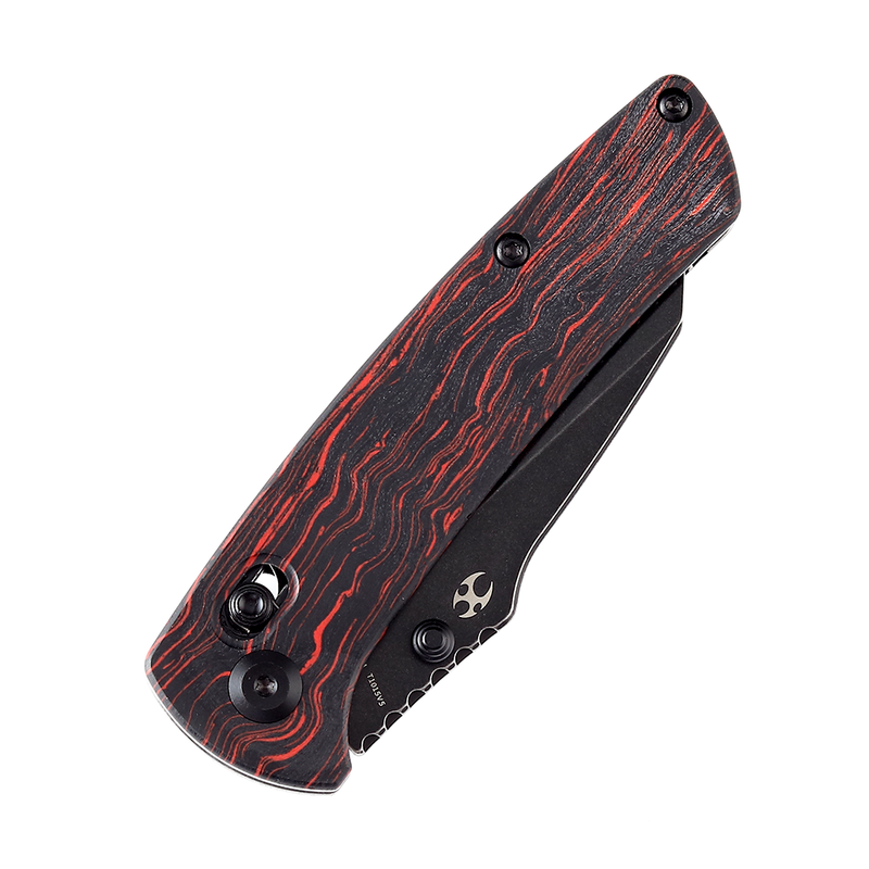 Kansept Main Street T1015V5 154CM Blade Black and Red G-Mascus Handle Crossbar Lock Folding Knife