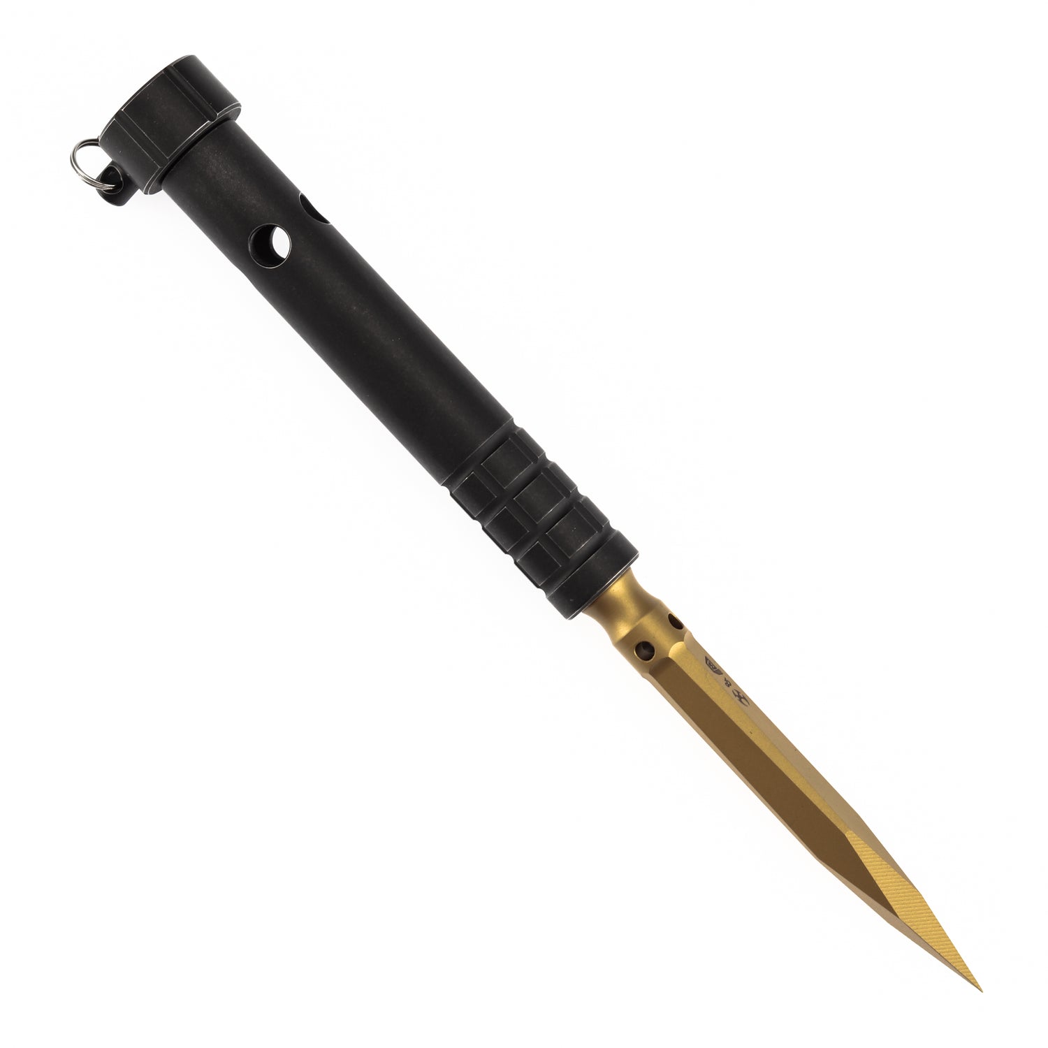 Kansept EDC Stiletto G005A8 Bronze Coated 5CR13 Blade Black Anodized Titanium Handle EDC Tool Ice Pick