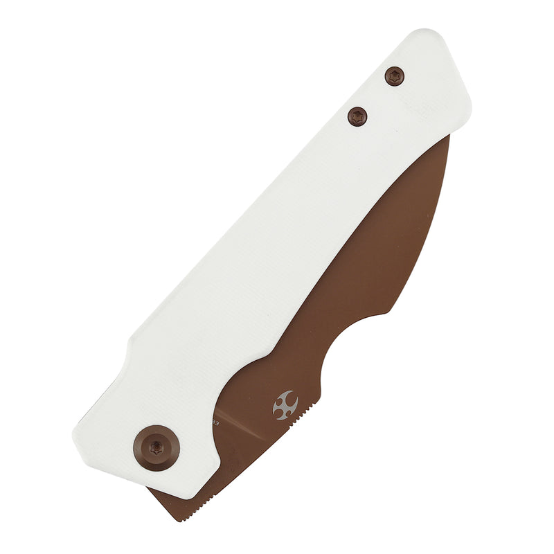 Kansept Egress K1033B3 Rose Gold Coated CPM-S35VN Blade White G10 Handle Liner Lock Folding Knife