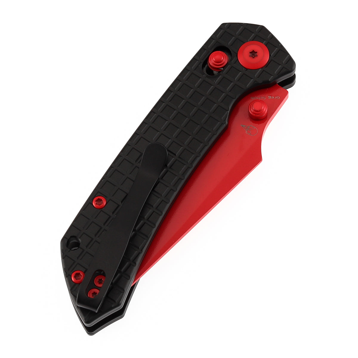 Tenable Fenrir T1034V10 Red Coated Nitro-V Blade Blcak Aluminum Crossbar Lock Folding Knife