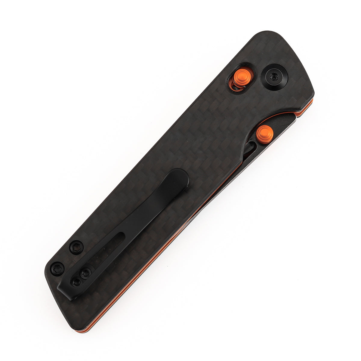 Tenable Anomaly B2038V4 Blackwash Nitro-V Blade Twill Carbon Fiber & G10 Handle Crossbar Lock Folding Knife