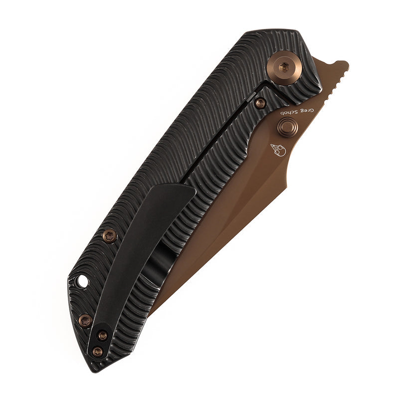 Kansept Fenrir K1034C3 CPM-S35VN Blade Titanium Handle Frame Lock Folding Knife