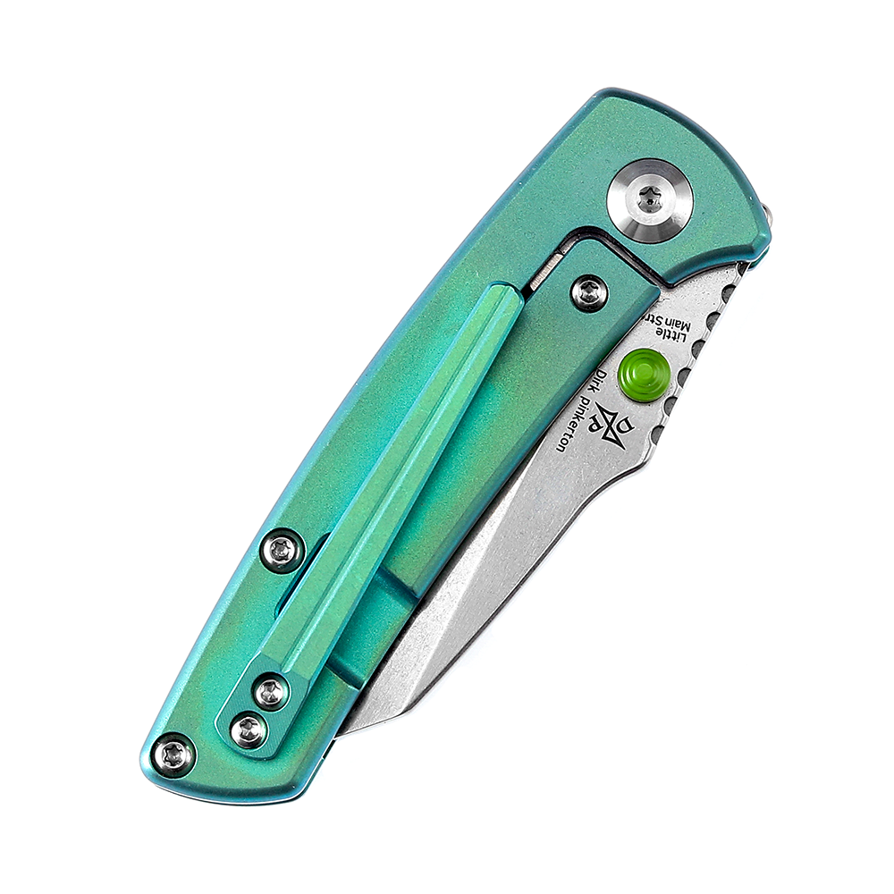 Kansept Little Main Street K2015A4 CPM-S35VN Blade Green Titanium Handle Folding Knife