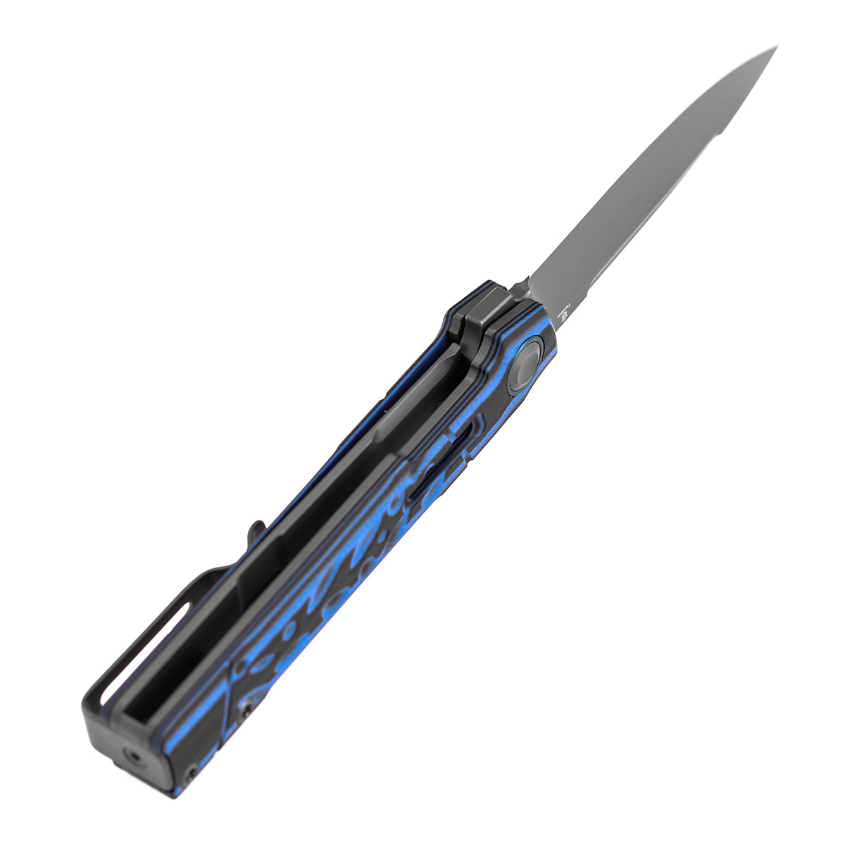 Tenable Kitpu B2123A1 Gray TiCn Coated Nitro-V Blade Blue & Black G10 Handle Liner Lock Folding Knife