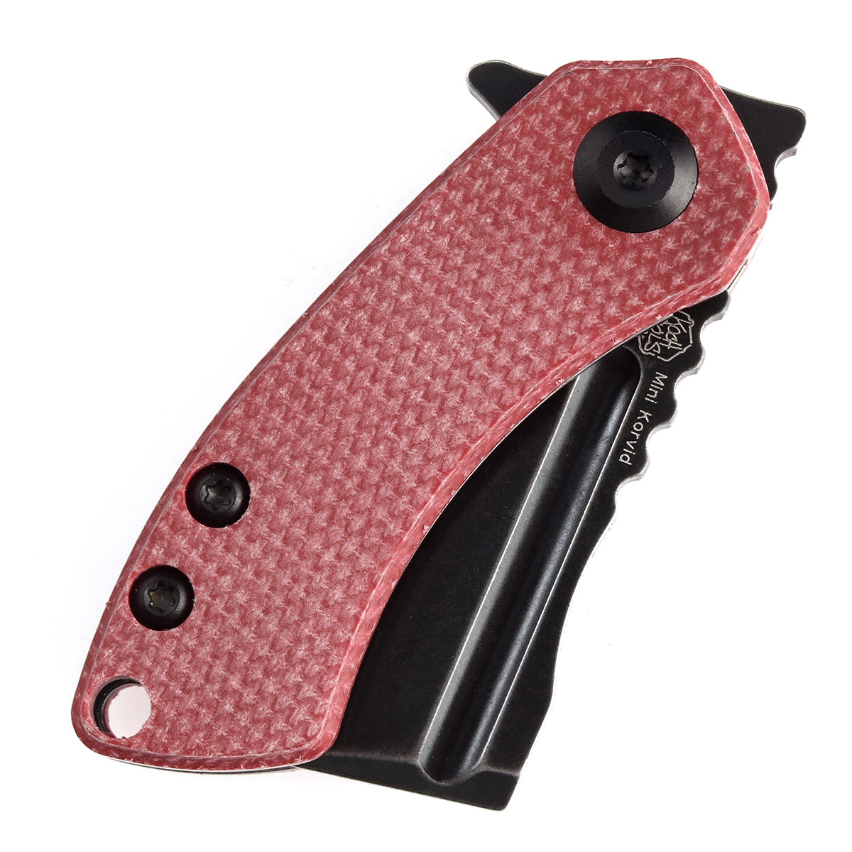 Kansept Mini Korvid T3030M2 154CM Blade Red Micata Handle Edc Flipper Knife