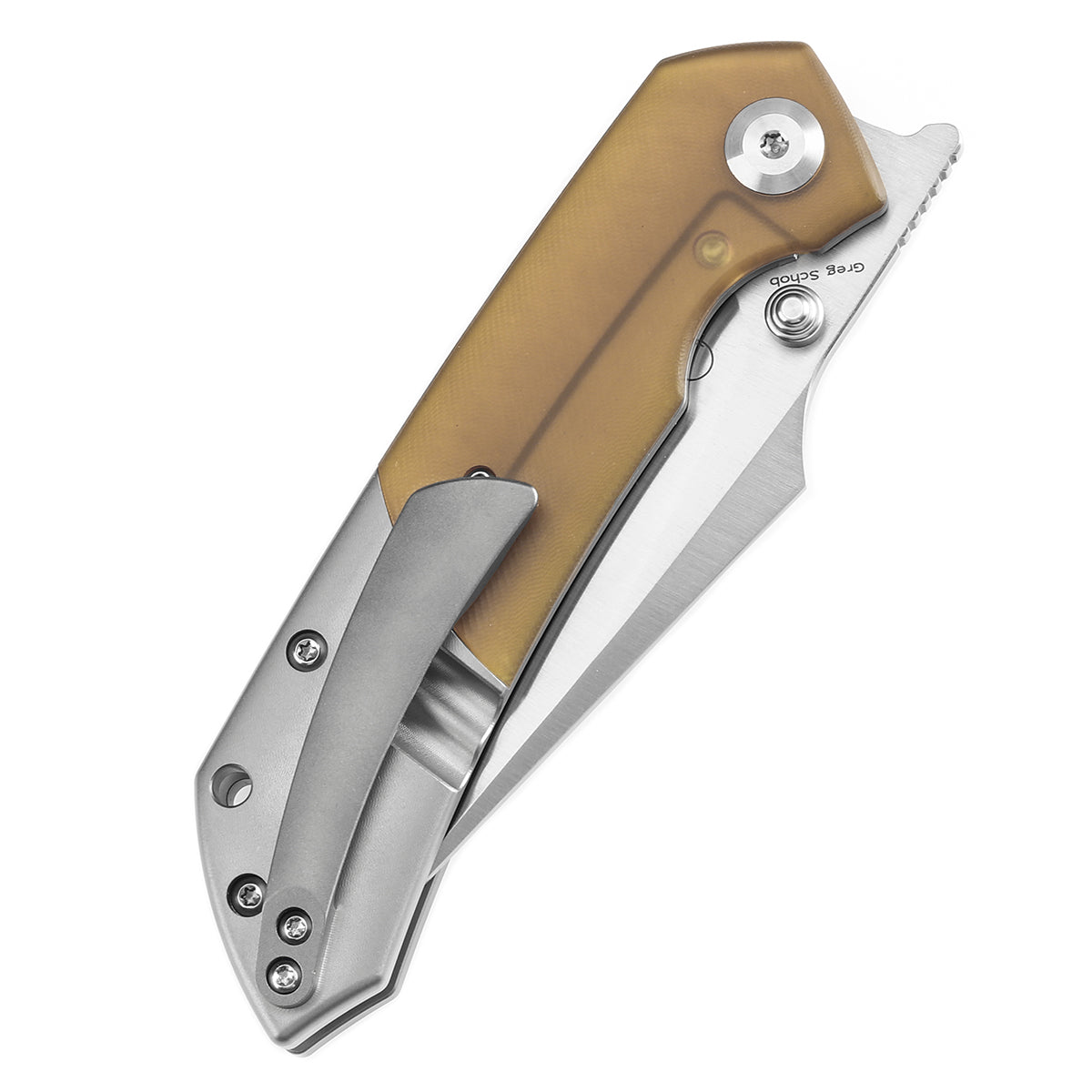 Kansept Fenrir K1034P1 Flipper Knife CPM-S35VN Blade Titanium+Ultem Handle Edc Knife Liner Lock