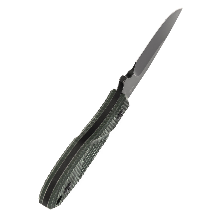 Tenable Tiny Dancer G014A6 Blackwash D2 Blade Green Micarta Handle Fixed Blade