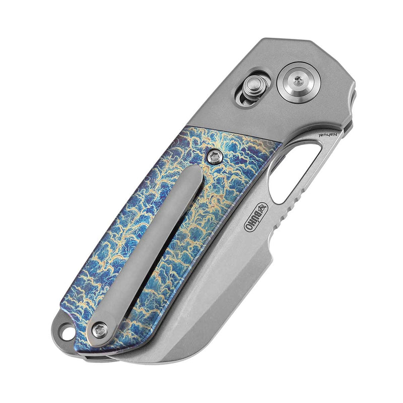 Kansept Nahual K2125V5 Magnacut Blade Titanium Handle Crossbar Lock Folding Knife