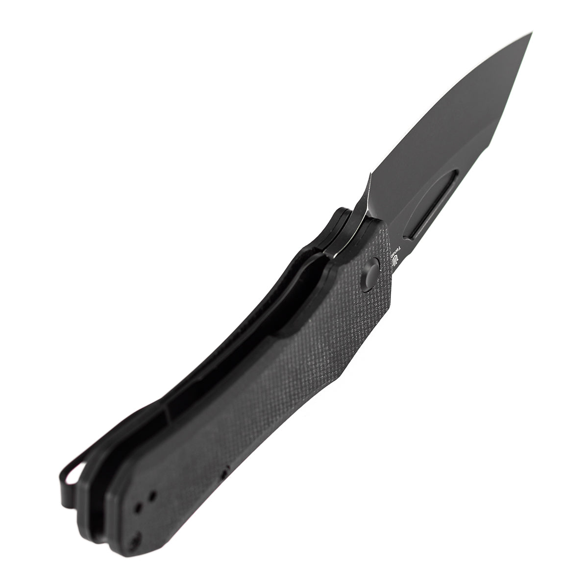 Tenable Loki B1058A1 Blackwash Nitro-V Blade Black Micarta Handle Liner Lock Folding Knife