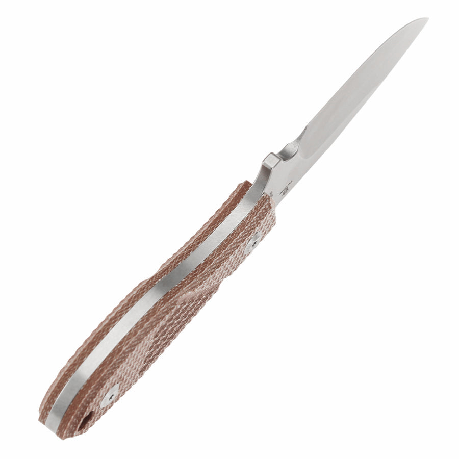 Tenable Tiny Dancer G014A5 D2 Blade Brown Micarta Handle Fixed Blade