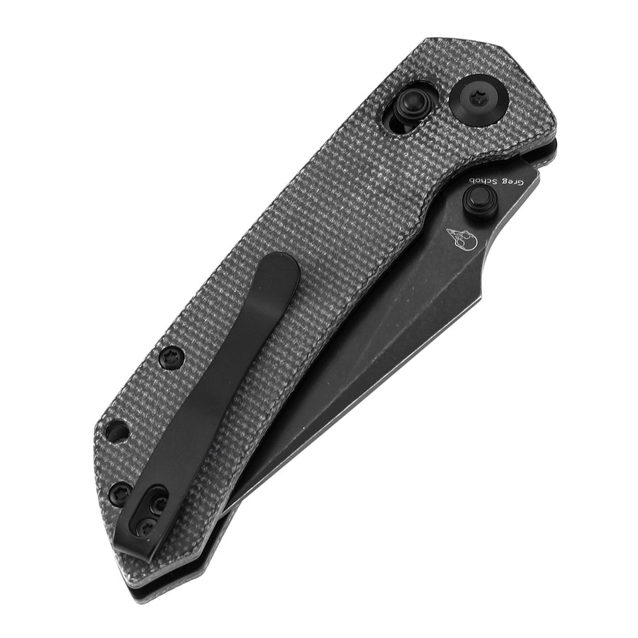 Tenable Fenrir T1034V3 Nitro-V Blade Black Micarta Handle Cross Bar Lock Folding Knife