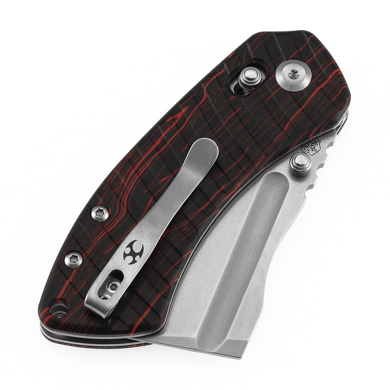 Kansept Korvid V TE2030V6 Stonewashed D2 Blade G-mascus Handle Crossbar Lock Folding Knife