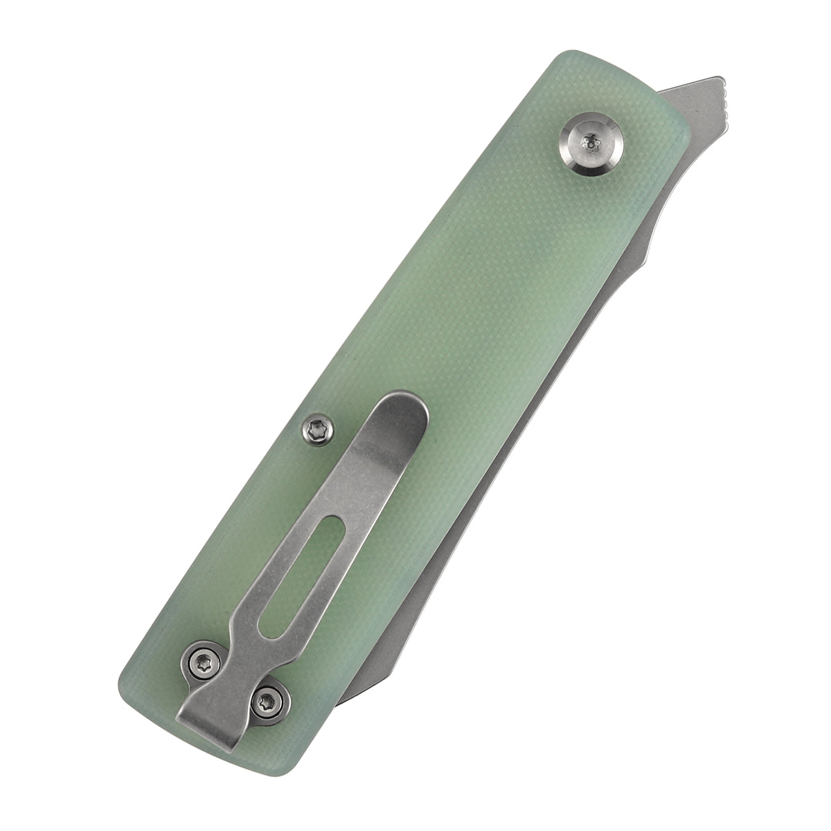 Tenable Higonokami B2135A4 Stonewashed D2 Blade Jade G10 Handle Liner Lock Folding Knife