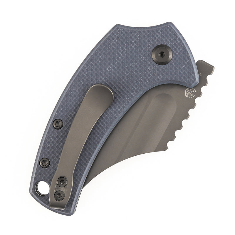 Kansept Wasp T2144F1 Gray TiCn Coated 154CM Blade Light Gray G10 Handle Button Lock Folding Knife