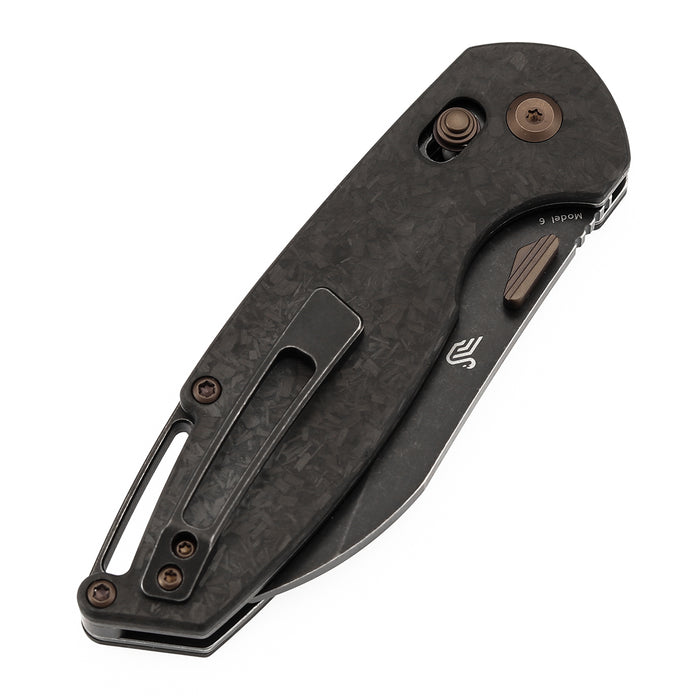 KANSEPT Model 6 K1022V1 CPM S35VN Blade Carbon Fiber Handle Crossbar Lock Knife