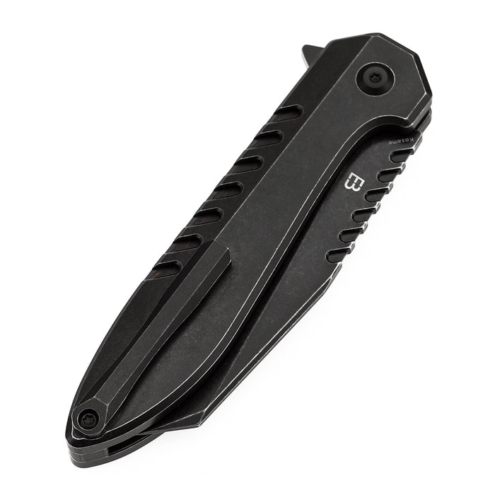 Kansept Kosame T1093F5 154CM Blade Blackwash Titanium with Black & Red G-mascus Button Lock